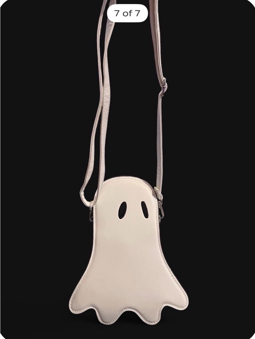 Brand New White Ghost Crossbody Bag - Cute Halloween Spooky Novelty Purse